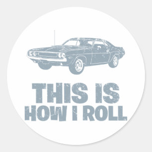 1970 Dodge Hemi Challenger Ronde Sticker