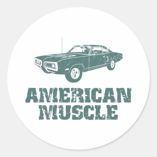 1970 Dodge Super Bee 400 Ronde Sticker (Voorkant)