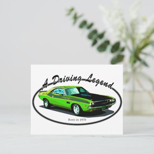 1970 Dodge-uitdager Briefkaart (Staand voorkant)