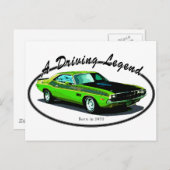 1970 Dodge-uitdager Briefkaart (Voorkant / Achterkant)