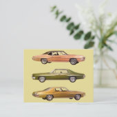 1970 drie spierauto's briefkaart (Staand voorkant)