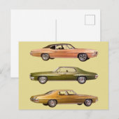 1970 drie spierauto's briefkaart (Voorkant / Achterkant)