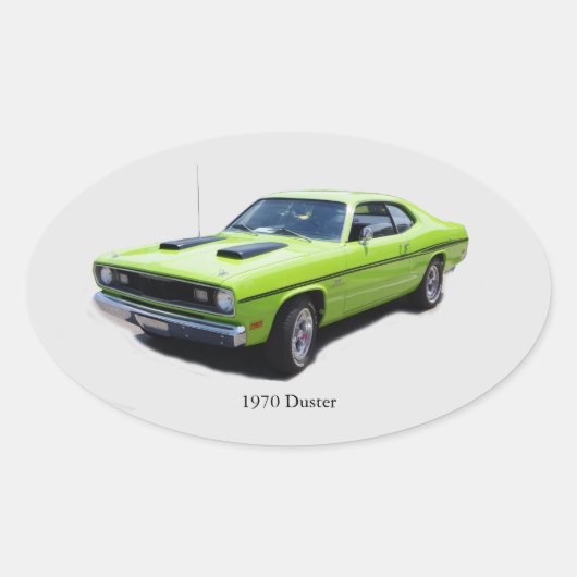 1970 Duster Oval Sticker (Voorkant)