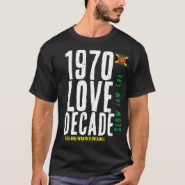 1970 ECHTE MANNEN SLOWDANCEN Basic Donkere T-Shirt