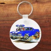 1970 El Camino Blue-White Truck Sleutelhanger (Voorkant)