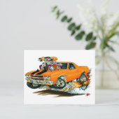 1970 El Camino Oranje-Black Truck Briefkaart (Staand voorkant)