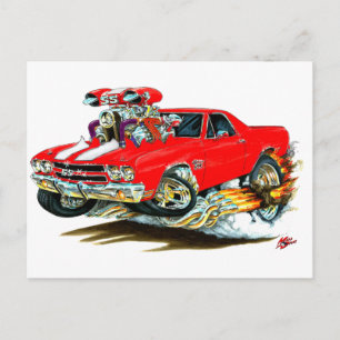 1970 El Camino Red-White Truck Briefkaart