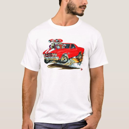 1970 El Camino Red-White Truck T-shirt (Voorkant)