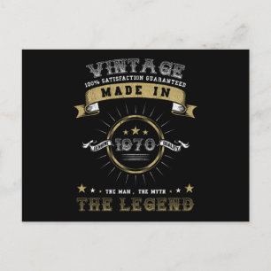 1970 Geboren op Birthday  Briefkaart