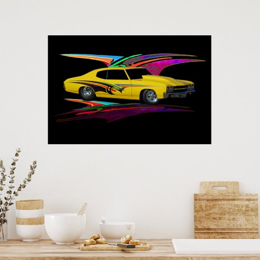 1970 gele Klassic Poster (Keuken)