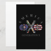 1970 Generation X American Skateboard Briefpapier (Voorkant / Achterkant)