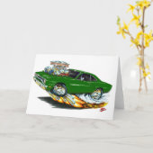 1970 Groene Auto Roadrunner Kaart (Gele Bloem)