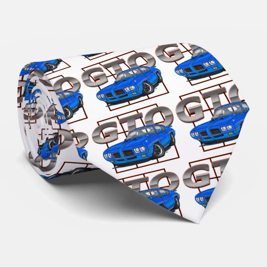1970 GTO blauw Stropdas (Opgerold)