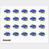 1970 GTO blauwe auto Ronde Sticker (Vel)