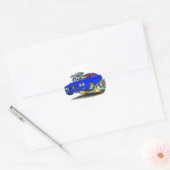 1970 GTO blauwe auto Ronde Sticker (Envelop)