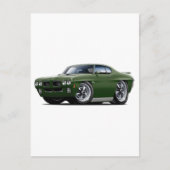 1970 GTO Dark Green Car Briefkaart (Voorkant)