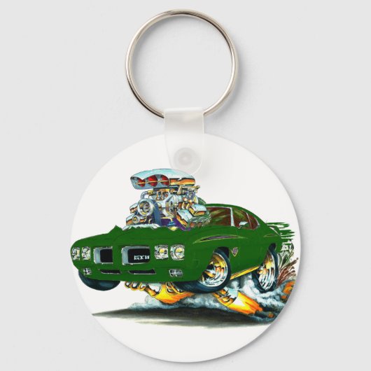 1970 GTO rechter Green Car Sleutelhanger (Voorkant)