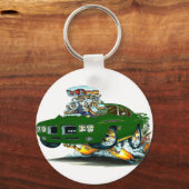1970 GTO rechter Green Car Sleutelhanger (Voorkant)