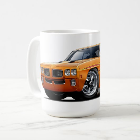 1970 GTO rechter Oranje auto Koffiemok (Voorkant links)