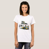 1970 GTO rechter witte auto T-shirt (Voorkant volledig)