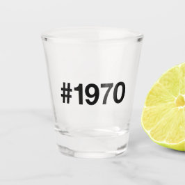 1970 Hashtag 55 jaar Verjaardag Jubileum Shot Glas