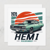 1970 Hemi Roadrunner Feestdagenkaart (Voorkant / Achterkant)