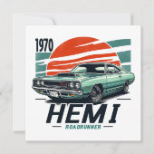 1970 Hemi Roadrunner Feestdagenkaart (Voorkant)