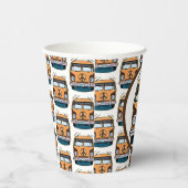 1970 Hippie Van Retro  Stijl Verjaardag Papieren Bekers (Rechts)