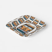 1970 Hippie Van Retro Stijl Verjaardag Papieren Bordje (Gebogen)