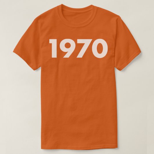 1970 Jaar Retro  Typografie T-shirt (Design voorkant)