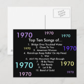 1970 liedjes briefkaart (Voorkant / Achterkant)