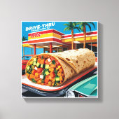 1970 Los Angeles Burrito Canvas Afdruk (Voorkant)