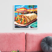 1970 Los Angeles Burrito Canvas Afdruk (Insitu (Woonkamer))