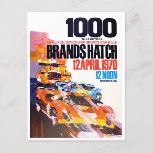 1970 merken Hatch 1000 km Briefkaart