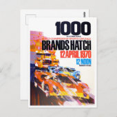 1970 merken Hatch 1000 km Briefkaart (Voorkant / Achterkant)