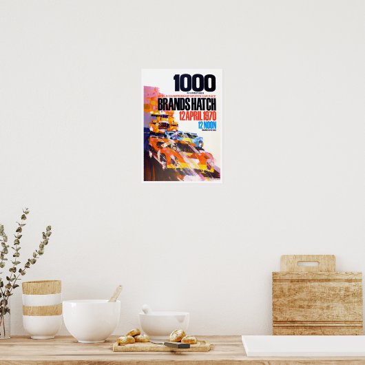 1970 merken Hatch 1000 km Poster (Keuken)