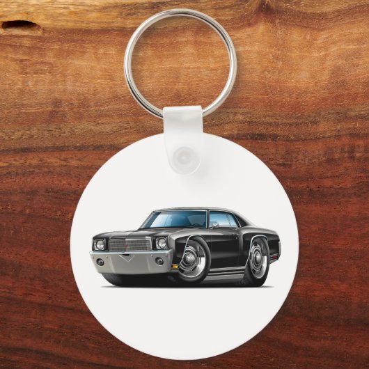 1970 Monte Carlo Black Car Sleutelhanger (Voorkant)