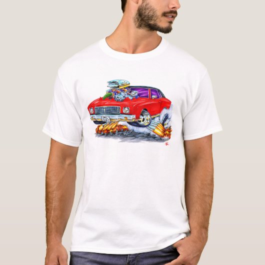 1970 Monte Carlo Red Car T-shirt (Voorkant)