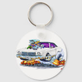 1970 Monte Carlo White Car Sleutelhanger (Voorkant)