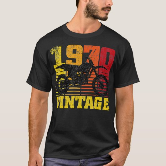 1970 Motocross Dirt Bike 50th Birthday Gif T-shirt (Voorkant)