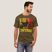  1970 Motocross Dirt Bike 50th Birthday T-shirt (Voorkant volledig)