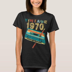 1970 Muziekcassette 53e Verjaardag 53 Jaar T-shirt