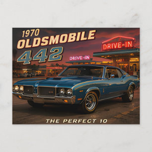 1970 Oldsmobile 442 Klassieke Amerikaanse Auto Briefkaart