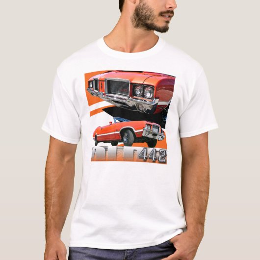 1970 Oldsmobile Cutlass 442 Car Tshirt (Voorkant)