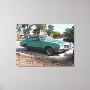 1970 Oldsmobile Cutlass Sport Wrapped Canvas Afdruk