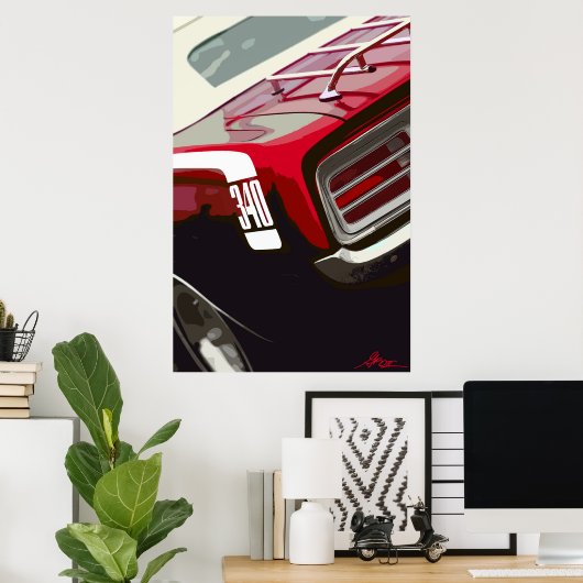 1970 Plymouth Cuda 340 Poster (Thuiskantoor)