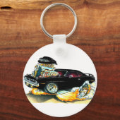 1970 Plymouth Cuda Black Car Sleutelhanger (Voorkant)