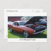 1970 Plymouth Cuda Briefkaart (Voorkant / Achterkant)