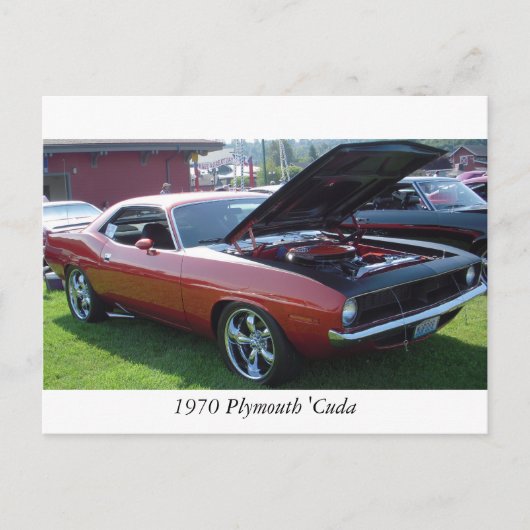1970 Plymouth Cuda Briefkaart (Voorkant)