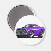 1970 Plymouth GTX Paarse-witte auto Magneet (Voorkant / Achterkant)
